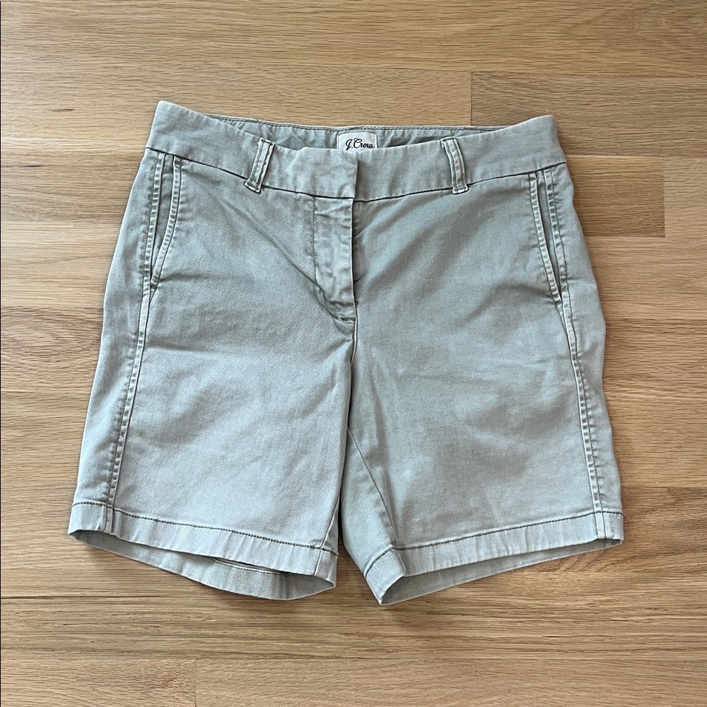 J. Crew Women's light olive green Bermuda Shorts